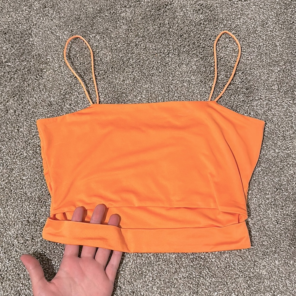 Neon Orange Shirt with cut out
